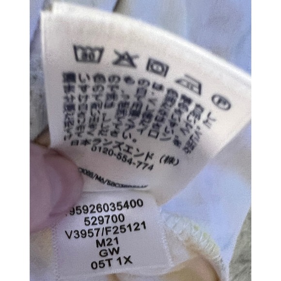 LANDS' END Women's SIZE 1X LARGE Cap Sleeve LEMON PRINT DRESS Twist Accent - Picture 11 of 12